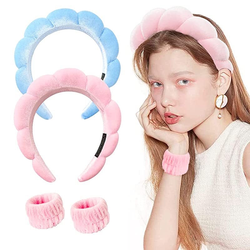 Diadema de giro transfronterizo de Amazon Diadema de lavado de cara femenina Diadema de felpa muñeca Conjunto de accesorios para el cabello simple de moda europea y americana