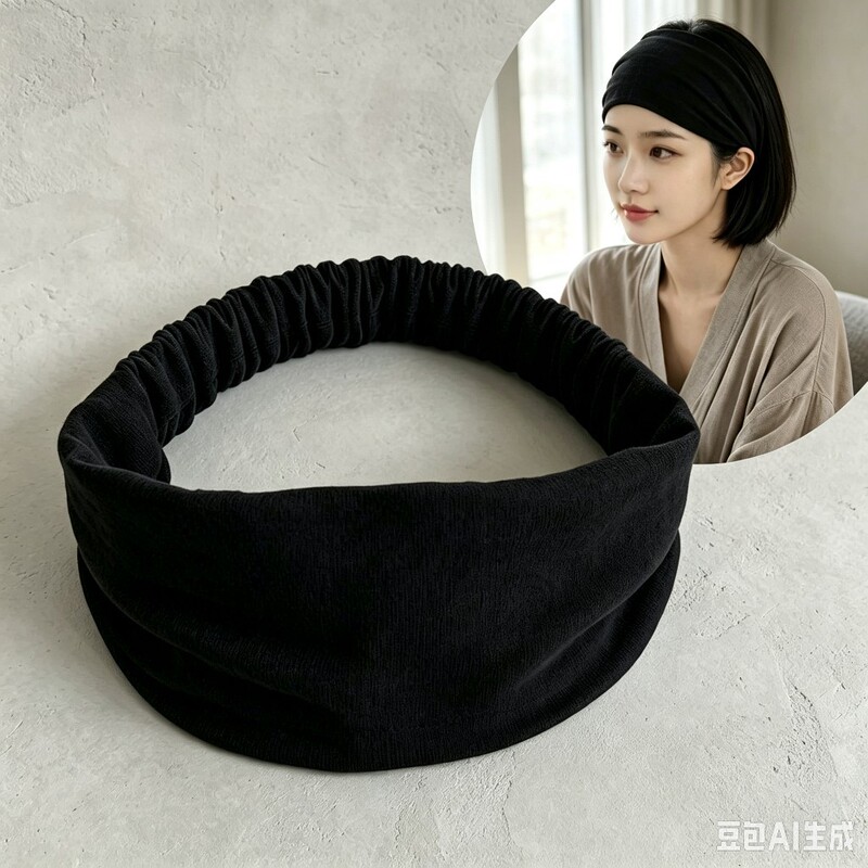 Cross-border wide-brimmed headband, autumn and winter warm maternity head covering, scarf to hide gray hair, soft and windproof, suitable for yoga and washing your face