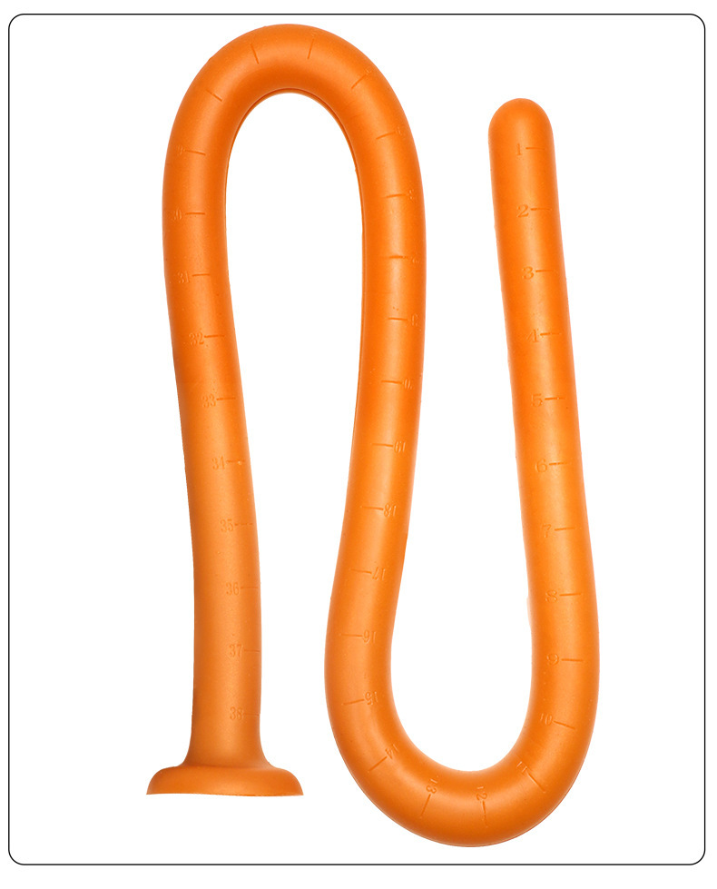 Jiuai Liquid Silicone Anal Plug with Bead Tail, Gold Extra-Large — detail image 14