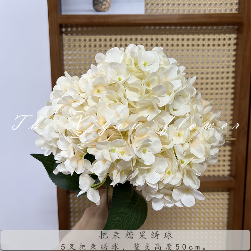 【模擬アジサイ】束キャンディアジサイ グリーン フレンチアジサイ 代替品 ウェディング フェイクフラワー 卸売|undefined
