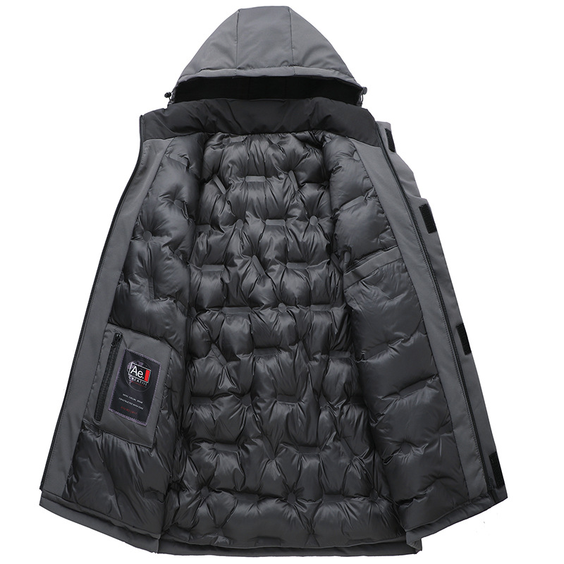 Herrenbekleidung Wintermantel dicker warmer Baumwollmantel mit Nähten Papas wattierte Jacke Herren Seidenbaumwollmantel Business-Herrenbekleidung mittleren Alters_voghion.com