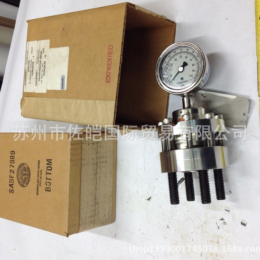 原装ASHCROFT雅斯科品牌法兰全焊接型隔膜压力表