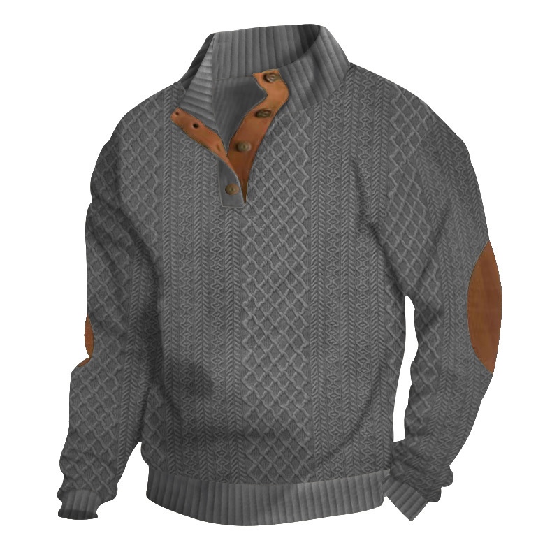 ​​Men's Casual Hoodie With Anime Embroidery - Stylish Streetwear Pullover, Soft & Comfortable Long Sleeve Sweatshirt​​_viptrois.com