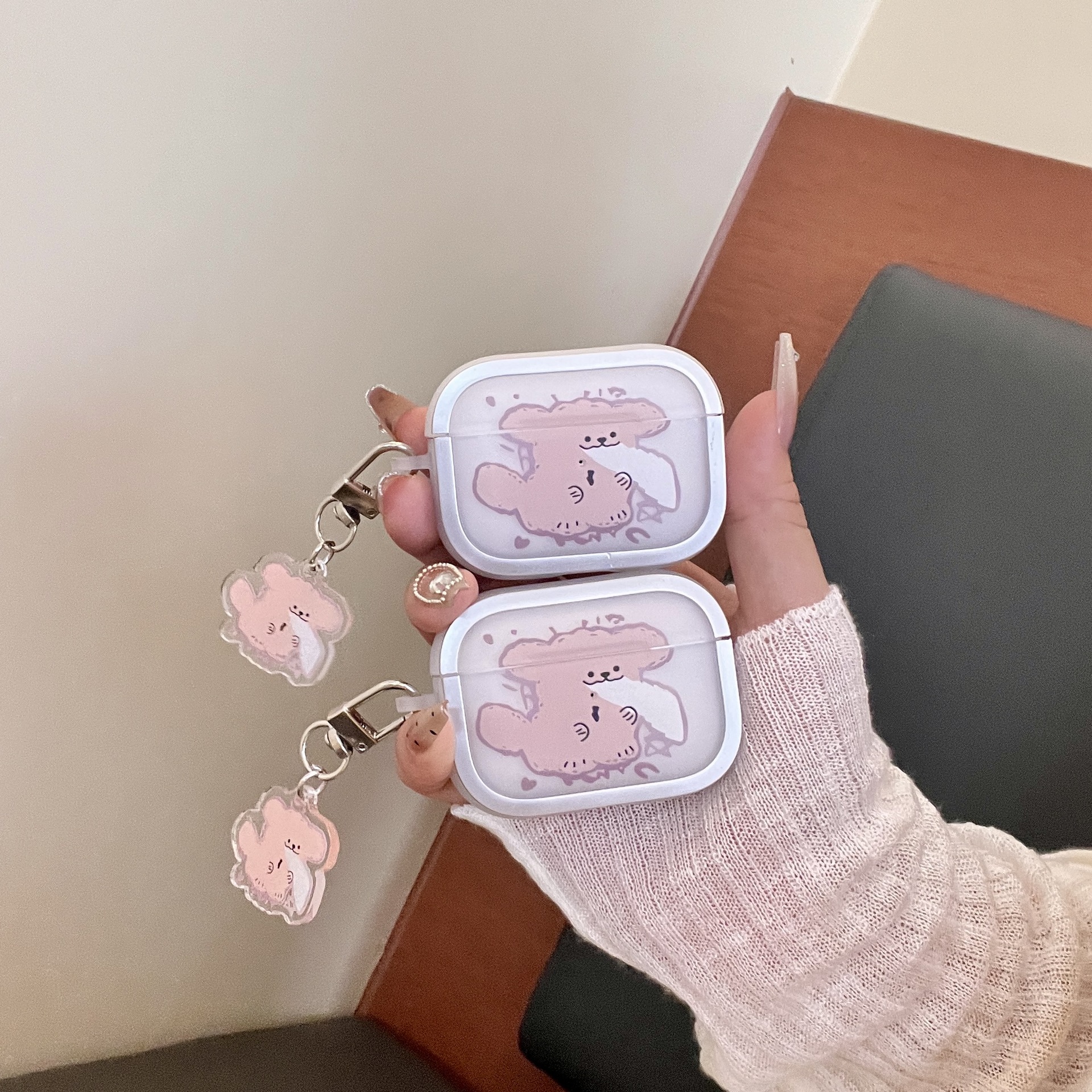 Cubierta de auriculares de borde galvanizado para perros de fuego para Apple AirPods 4 auriculares AirPods pro2