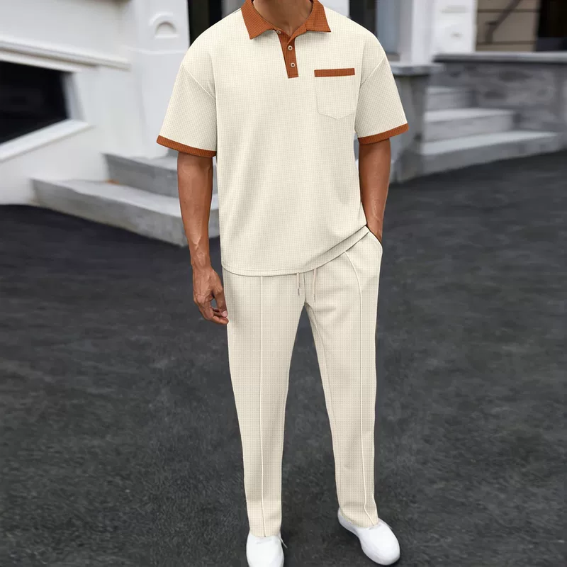 Men's universal summer set, with short sleeve, style
