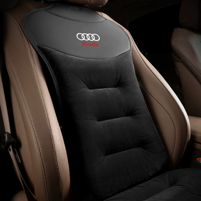 A6L/A7L/A4L/Q5L/Q3/Q6/Q4/A8 Warm Cushion Seat cushion, seat cover - flannel-noble-black-audi-backrest-1-piece