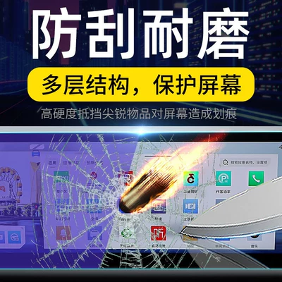 Car interior film: for the central control panel, car