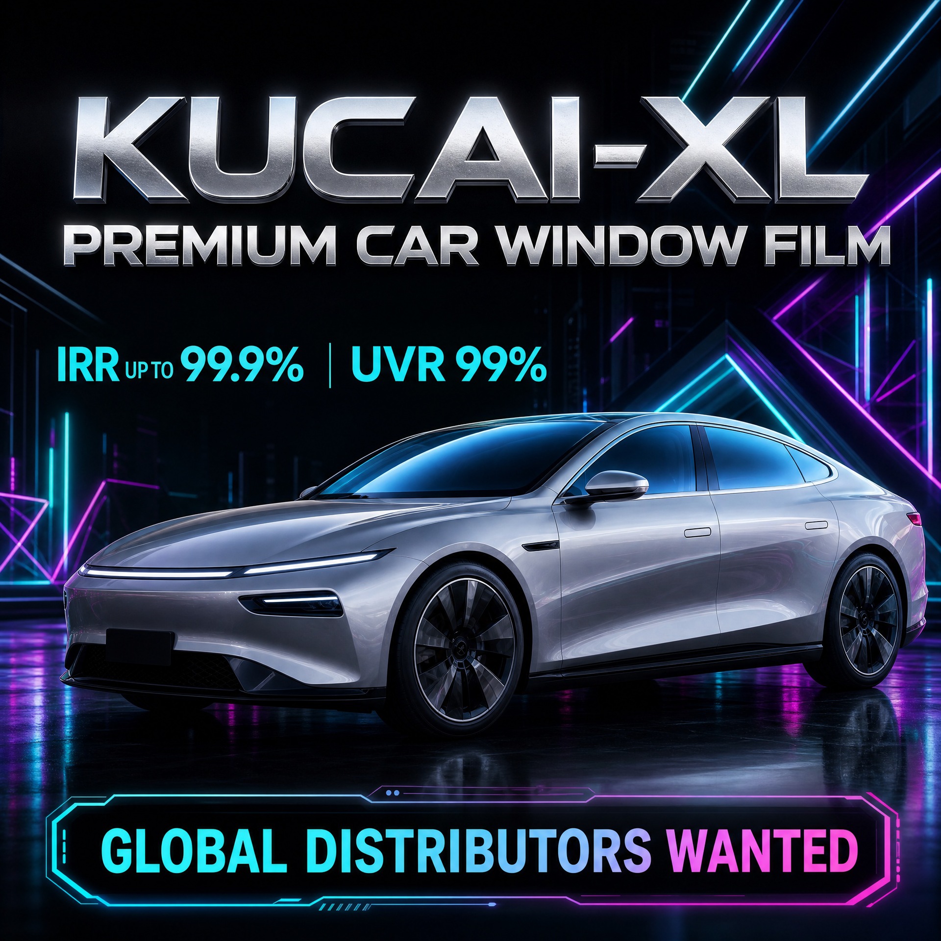 Car solar film 1mil 2mil 3mil thick nano-ceramic magnetron sputtering high insulation ultra-high transparency film
