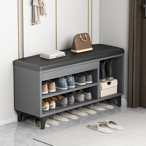 Shoe cabinet entrance household large-capacity entrance cabinet integrated wall-mounted shoe changing stool can sit on a simple shoe rack to enter the door and put on shoe stool