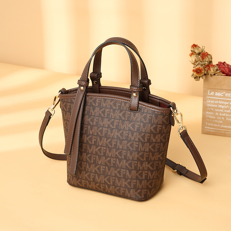 Mk F Bag for Women 2026 Spring and Summer New Fashion Simple Versatile Handbag Mini Shoulder Crossbody Bucket Bag