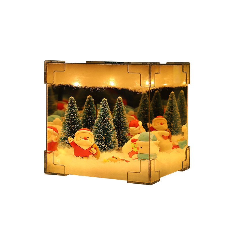 Christmas lights, Rubik's cube, night light, materials set, handmade