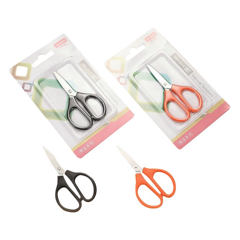 В наличии Поставка Мини-ножницы из нержавеющей стали Детские ножницы ручной работы для студентов Бытовые ножницы с плоской головкой