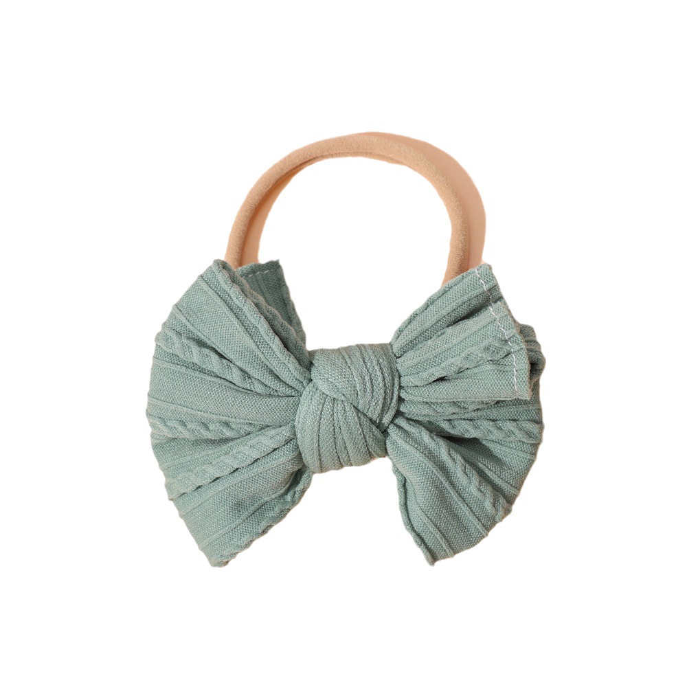 Cross-border New Children's Headwear Baby Cute Fabric Bow Hair Band Elastic Nylon Baby Headband_voghion.com