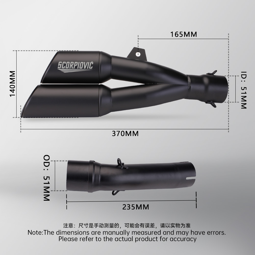 Cruise Prince CM300 stainless steel middle exhaust pipe tail muffler 2017-2024 non-destructive installation