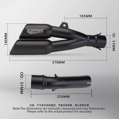 Motorcycle exhaust pipe – CM300 stainless steel middle