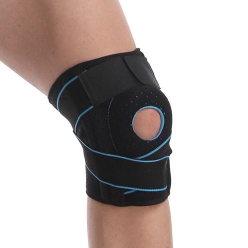 Sports knee pads for outdoor sports training, fitness, running, hiking, cycling, unisex, adjustable for joint and knee protection.