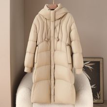 少量服饰90白鸭绒泡芙连帽长款舒芙蕾羽绒服2025冬季保暖女装外套