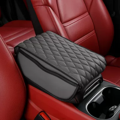 Box Pad, Memory Foam Car: Armrest box pad - small-bingdoudou-gray-upgraded-style-with-pocket