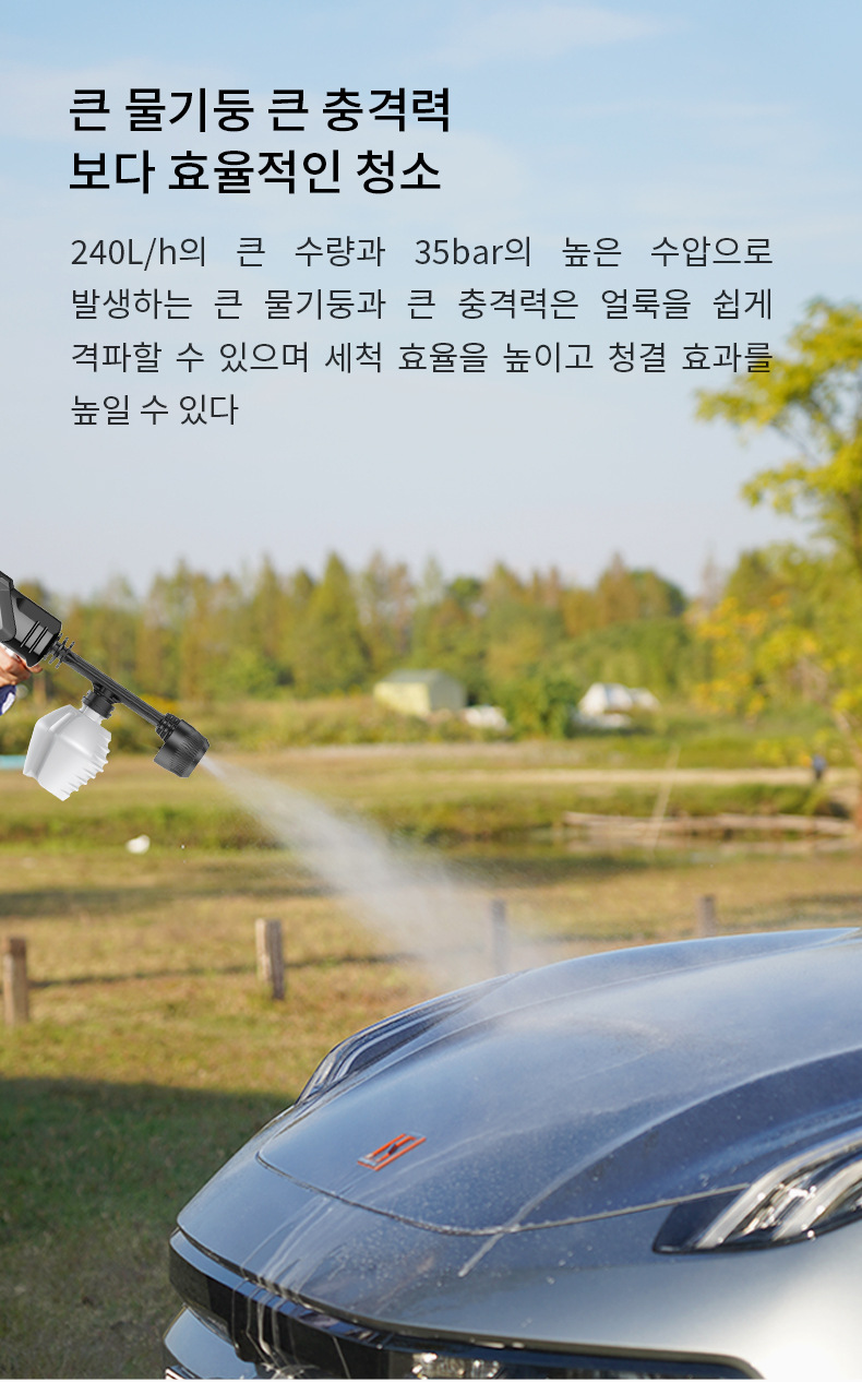 Xiaoke Wireless Portable Car Washing Machine High-Voltage Lithium Battery High-Impact Car Washing Machine Artifact Korean Kc Certification