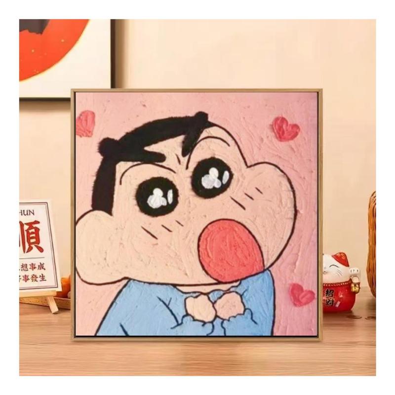 20*20数字肌理画diy网红手作店批发摆摊手工石英砂立体浮雕装饰画|undefined