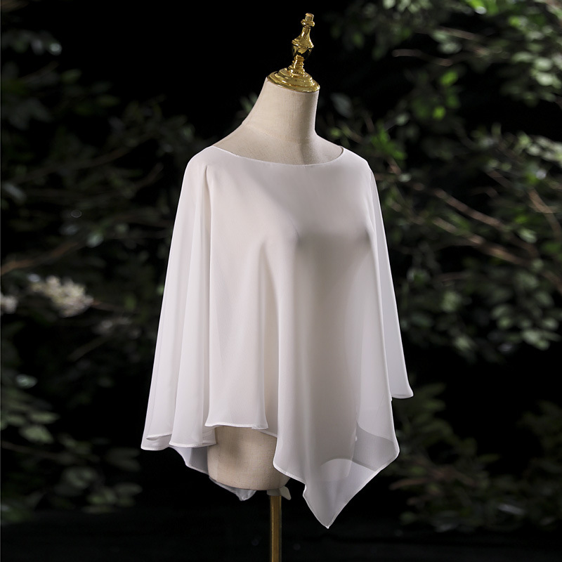 Elegante sciarpa a mantella in chiffon per donna protezione solare_voghion.com