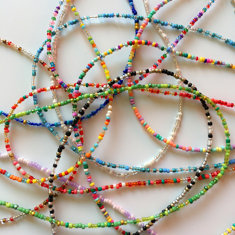 Fashion, Ethnic Style Style Fashion Ethnic Style Geometric Colorful Ethnic Mixed Materials Seed Bead Beaded Necklaces Wholesale