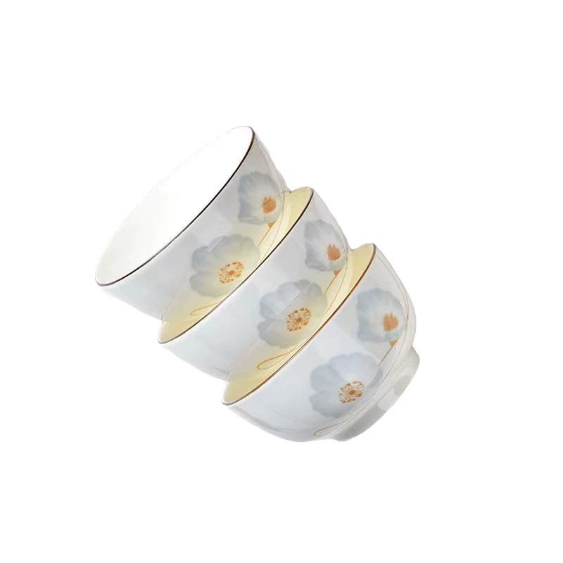 Nordic style ceramic time quiet series tableware light luxury ceramic bowl dish soup plate stone pattern dishes can be microwave oven