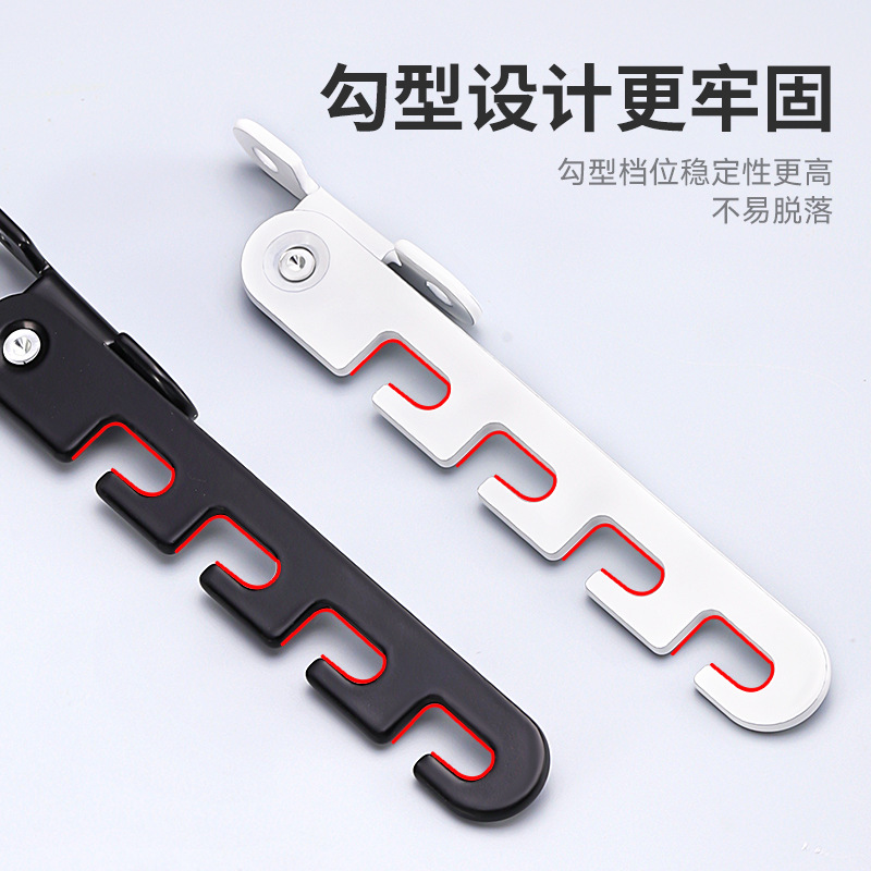 Restrictor de ventana deslizante ajustable sin agujeros de perforación y abertura plana