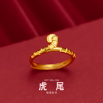 Семья Чжоу в этом же моделье зодиака тигр хвост кольцо женский милый маленький тигр чтобы жить шакин кольцо источник товаров оптовая торговля