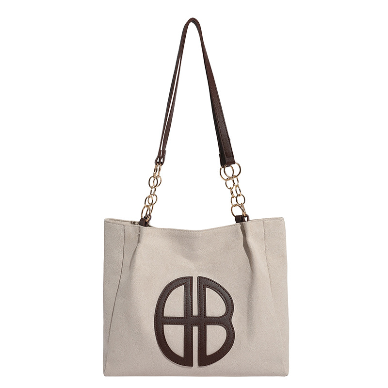 Gran capacidad retro 2025 nuevo estilo ocio simple de piel de ciervo viaje de moda ocio de hombro bolsa de mano para mujeres