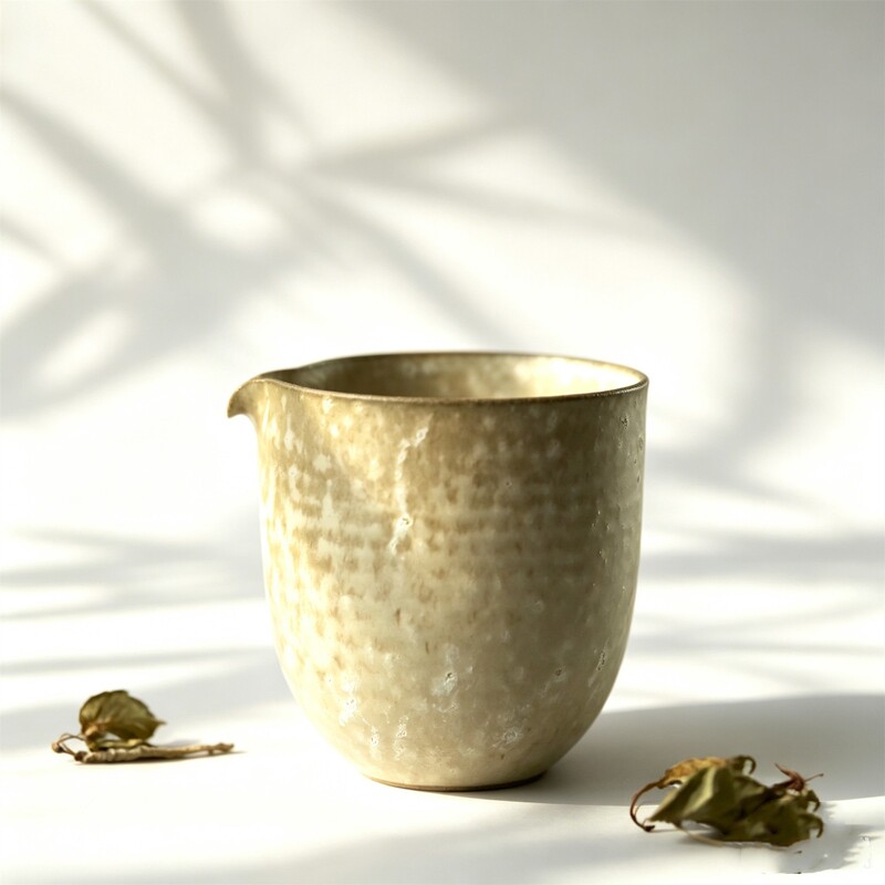 Xu Wan's Design of Japanese-Style Handmade Coarse Pottery Powder Fair Cup, Vintage Ceramic Even Cup, Fair Cup Tea Divider Xu Wan's Design of Japanese-Style Handmade Coarse Pottery Powder Fair Cup, Vintage Ceramic Even Cup, Fair Cup Tea Divider