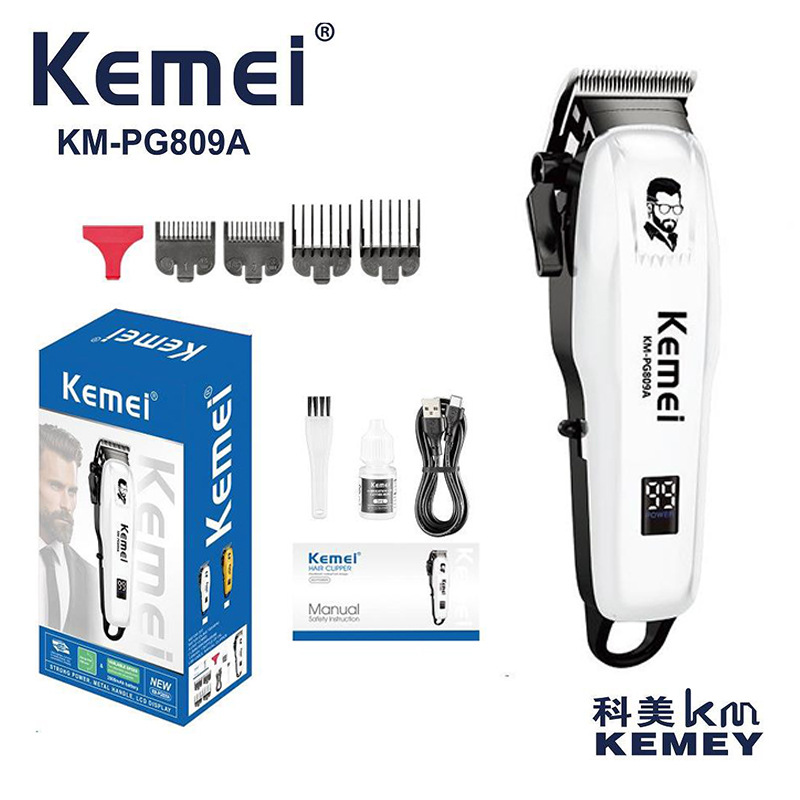 Kemei cross-border electric clippers KM-PG809A explosion digital hair salon dedicated electric hair clippers