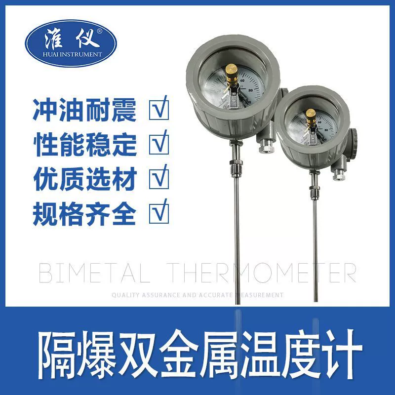 Профессиональный WSSFB-401 взрывозащищенный биметаллический термометр 304 из нержавеющей стали промышленный радиальный термометр производитель