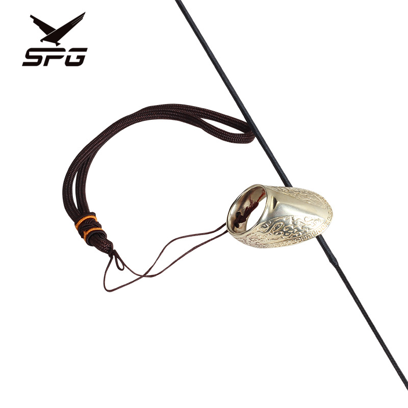 射箭护指 传统弓箭藏银点扳指 蒙古式撒放复古弓箭器材多尺寸可选