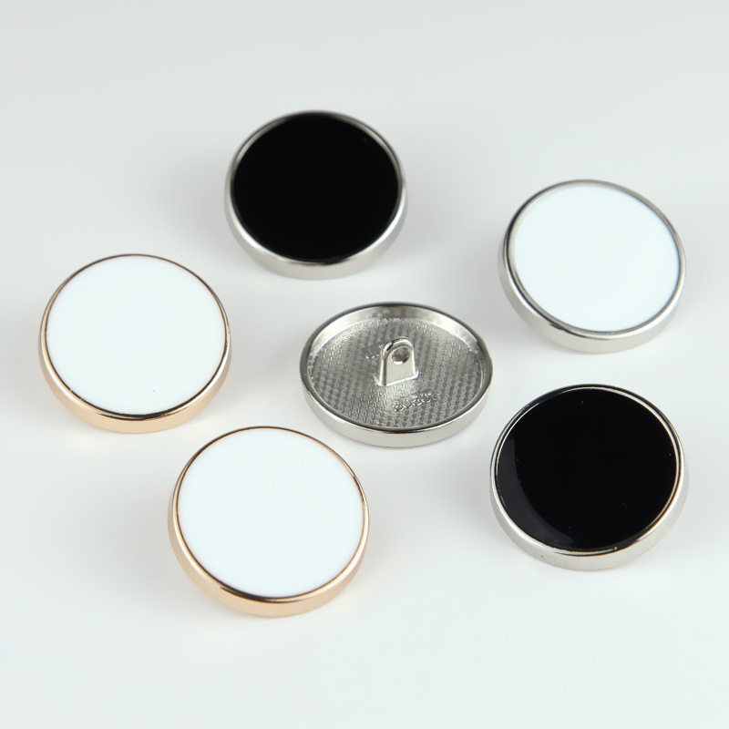 Metal Button Top Women's Golden Coat Button Suit Clothes Cufflinks Woolen Round All-match Coat Pants Button