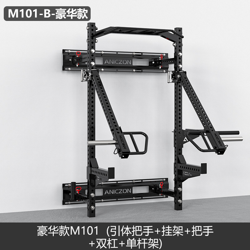 Colgar tipo pared plegable cuclillas marco interior comercial horizontal empuje pórtico pull-up entrenador marco de entrenamiento de levantamiento de fuerza
