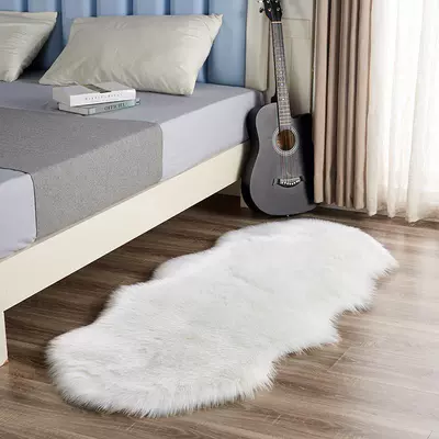 German Nordic Plush Carpet: Car Carpet - white-18060cm-round-at-both-ends