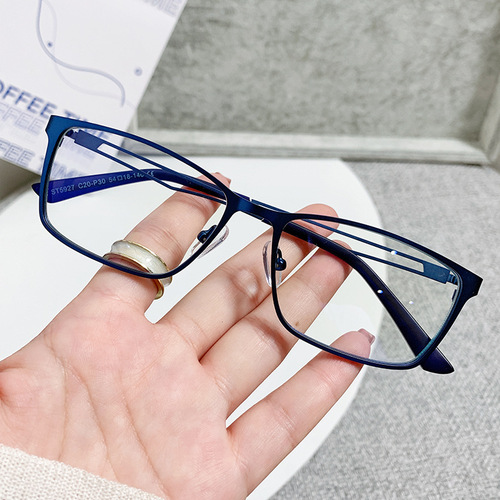 Wholesale New Metal Anti-blue Light Small Frame Rims Eyeglasses 5927 Hollow Fashion Frame Glasses
