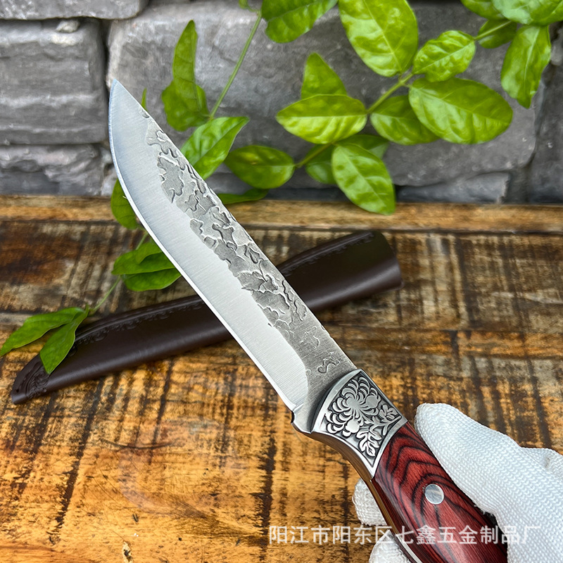 Cuchillo de hueso forjado hecho a mano Cabeza de Acero tallada cuchillo de corte de carne de mano cuchillo especial para matar cerdos cuchillo de talla doméstica