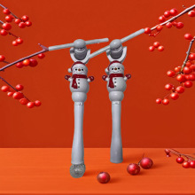 圣诞节雪人电动闪光棒自动旋转发光风车儿童玩具广场炫彩灯光热卖