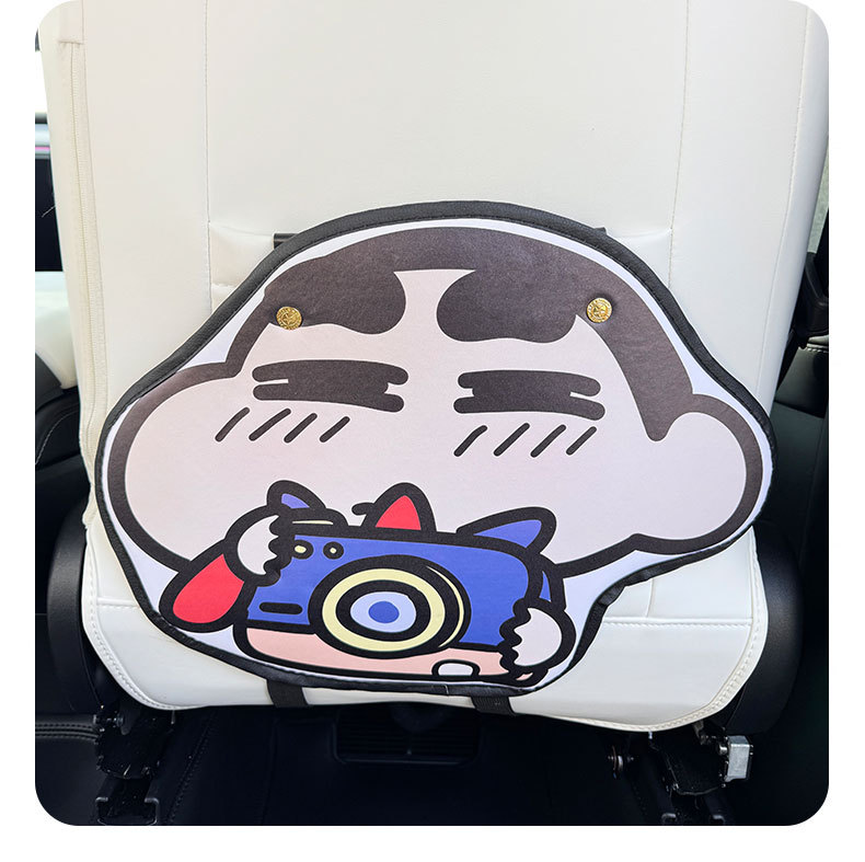 Crayon New Style Cartoon Cute Car Seat Back Anti-Kick Pad Simple and Comfortable Storage Bag Anti-Kick Pad Anti-Dirty Pad
