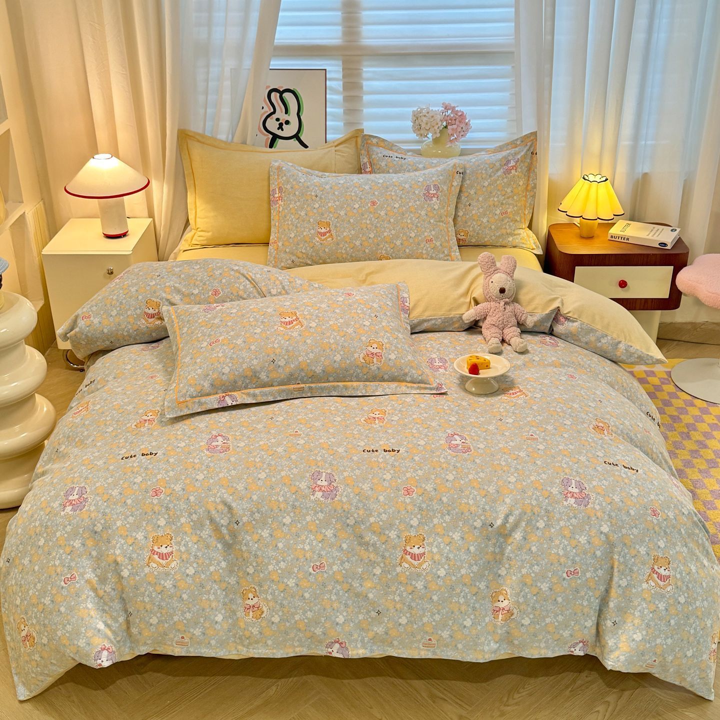 2025 otoño y invierno nuevo algodón de clase A grueso molienda cama de tres piezas de sábanas de algodón cubierta cama cubierta