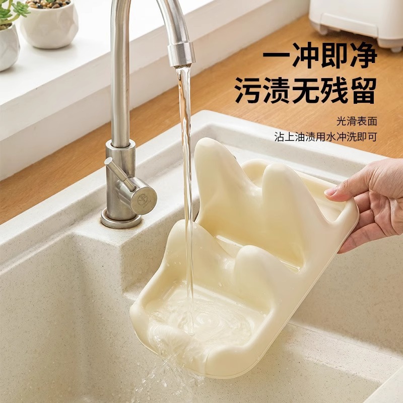 Pot Lid Rack Sitting Pot Spatula and Spoon Storage Rack Kitchen Countertop Household Chopping Board Storage Rack Pot Lid Placer