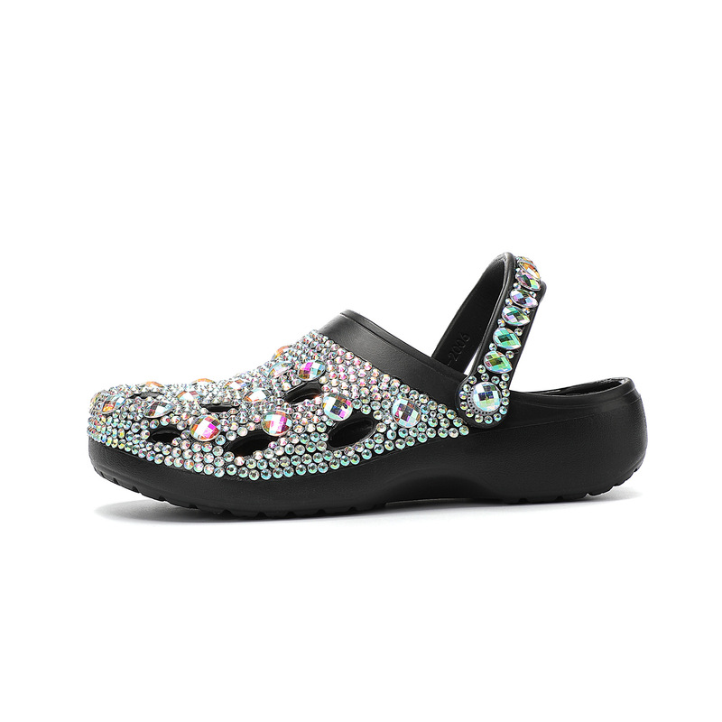 Eva New Simple Trendy Clogs for Women, Summer Style, Hand-Embellished with Rhinestones, Export Sandals, Flat Sole, Available for Dropshipping Eva New Simple Trendy Clogs for Women, Summer Style, Hand-Embellished with Rhinestones, Export Sandals, Flat Sole, Available for Dropshipping
