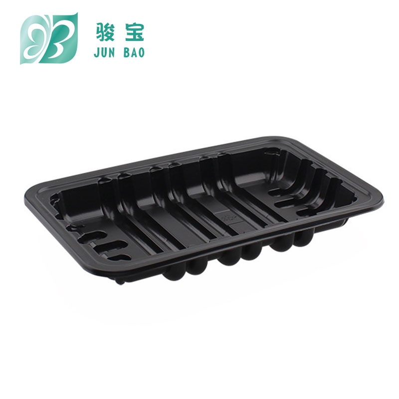 一次性生鲜塑料超市打包盒食品托盘鱼肉外卖水果包装盒吸塑黑色