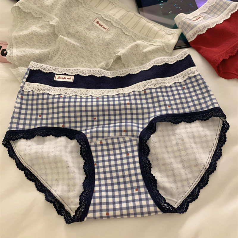 10A Antibacterial Extended Crotch Pure Cotton Underwear for Girls, Sweet, Comfortable, Naked Feeling, Breathable, All-Cotton Women's Briefs Wholesale