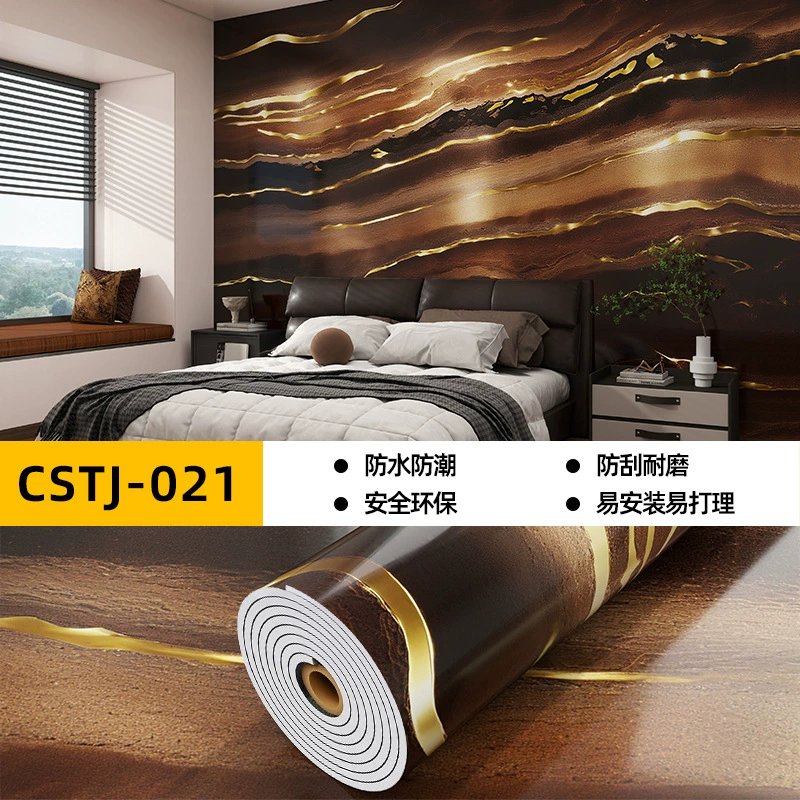 Marble self-adhesive wallpapers on wall, sticker