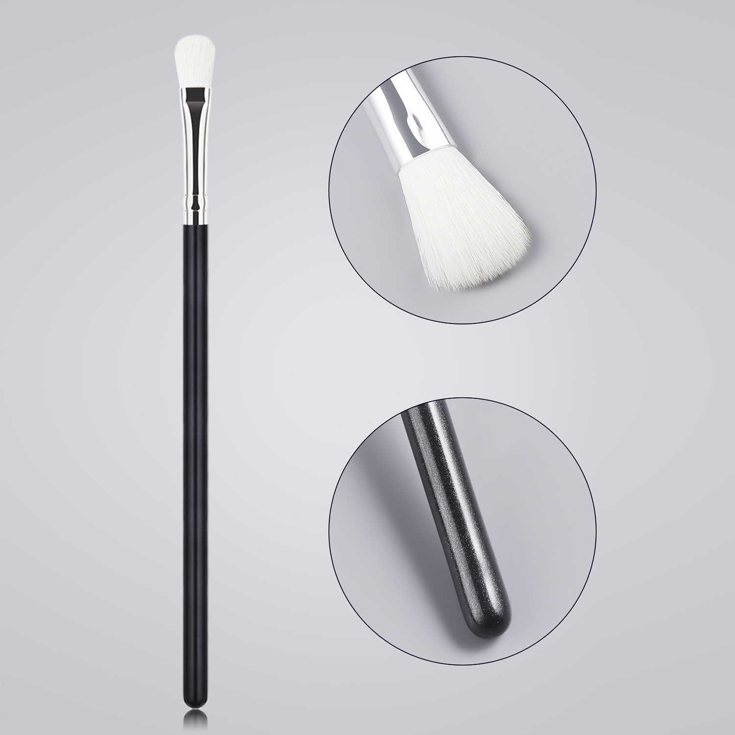 Sombra solo cepillo de maquillaje de alta calidad grande cepillo suelto cepillo de La Fundación cepillo de sombra de ojos cepillo en forma de abanico belleza