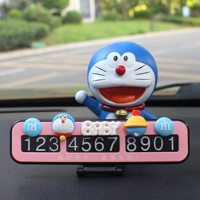 Nömrəli dayanma kartı: Moving Phone Plate, Car Interior - pink-parking-card-station-cat