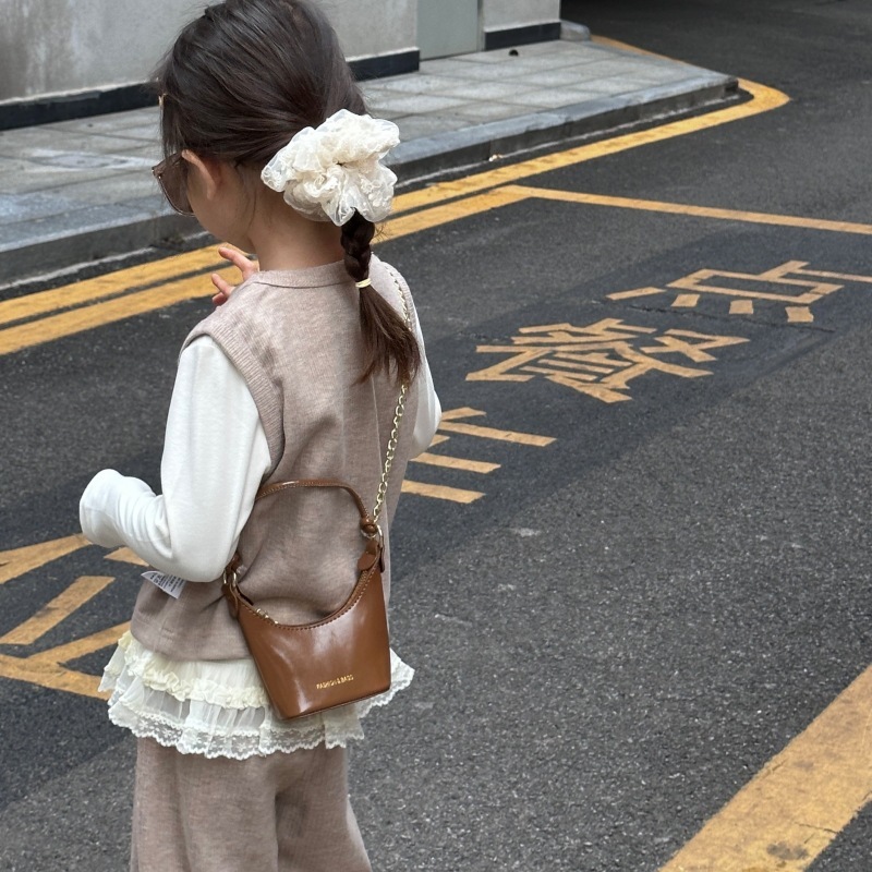 儿童包秋冬新款复古油皮迷你手拎包女童亲子链条斜挎包配饰零钱包|undefined